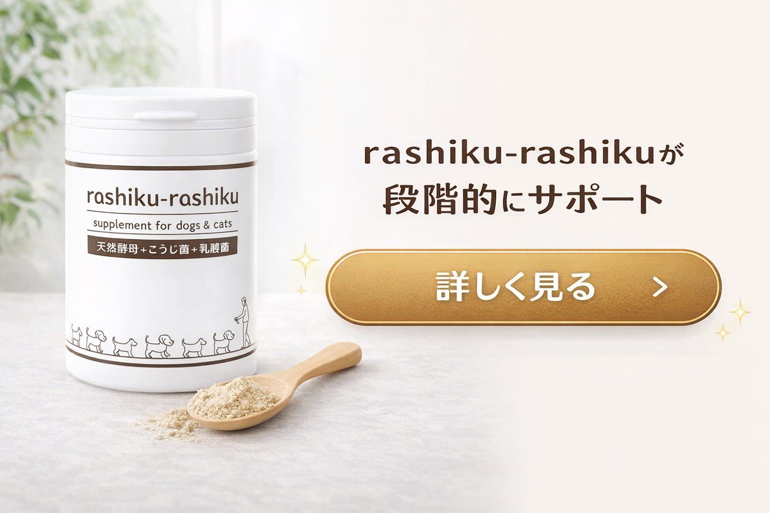 天然酵母・こうじ菌・乳酸菌サプリメントの詳細を見る（プレースホルダ）