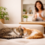 ２匹の猫の昼寝